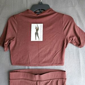 NWT Naked Wardrobe crop top and capri set